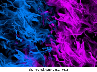Blue and purple fire background in the form of a gradient