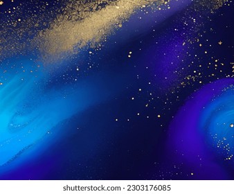 Gradiente De Glitter Azul