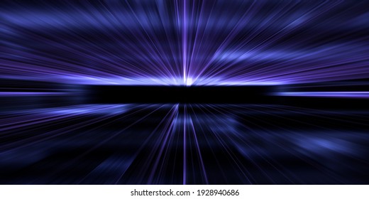 Blue Purple Hi Tech Speed Warp Digital Tech Horizontal Space Technology Background.