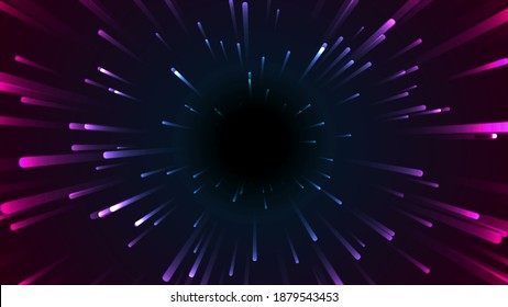 Blue Purple Neon Space Starburst Background