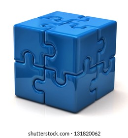 Blue Puzzle Cube