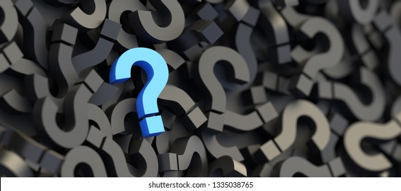 Blue Question Mark On Background Black Stock Illustration 1335038765 ...