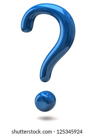 Blue Question Mark Sign