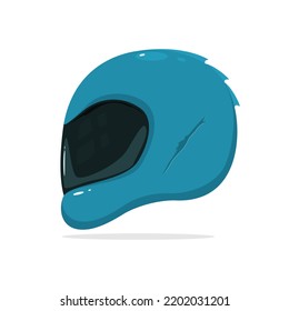 Blue racing helmet and
