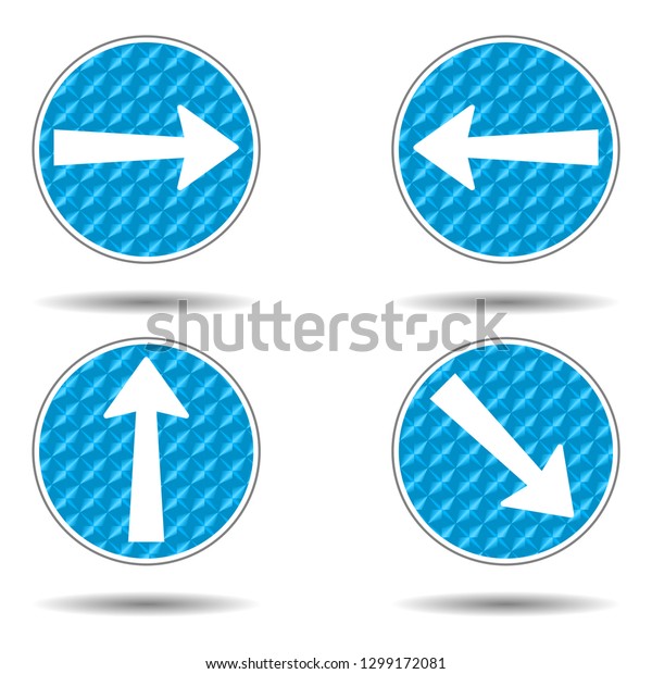 Blue realistic reflective road traffic sign,\
reflector glass