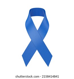 Blue ribbon awareness symbol on white background, 3d render - Powered by Shutterstock