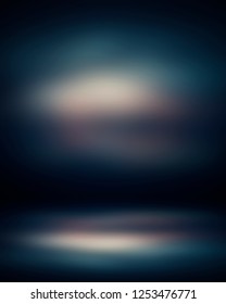 Blue room in 3D. Background