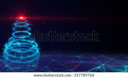 blue sci-fi christmas tree
 Stock photo © 