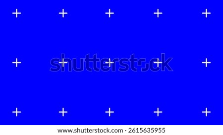 Blue screen background, motion tracking markers. Art design blue screen backdrop template. Abstract concept video footage replacement tracking markers elements. 4k background.	