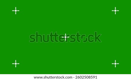 Blue screen background, VFX motion tracking markers. Abstract concept video footage replacement tracking markers element.