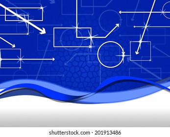Blue Shapes Background Meaning Rectangles Oblongs And Arrows 