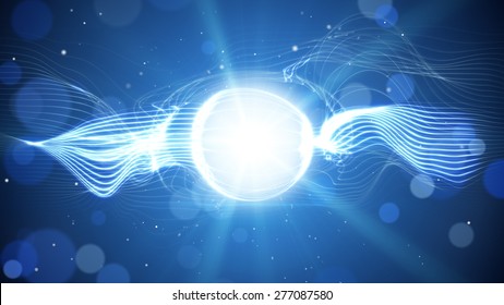 Blue Shining Light Futuristicbackground Stock Illustration 277087580 ...