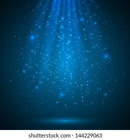 Blue Shining Magic Light Background