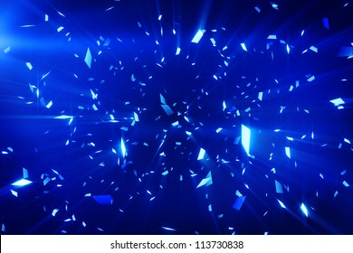 Blue Shiny Confetti Background