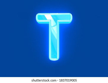 Neon Blue Letter T Hd Stock Images Shutterstock