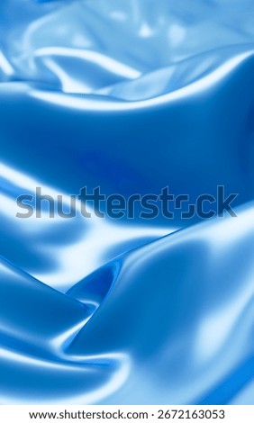 Blue silk background, 3d rendering. 3d illustration.