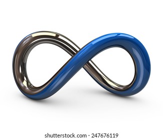 Blue and silver infinity symbol