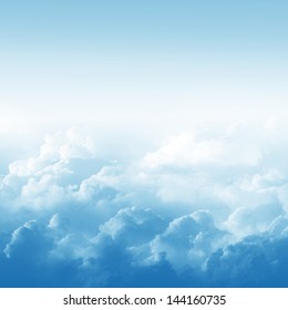 Blue sky   clouds abstract illustration