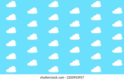 Blue Sky With Clouds On Sky, Toy, Story, Bedtime, Kids Room, Wallpaper. Illustration
