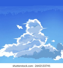 Blue Sky and Cumulus Cloud