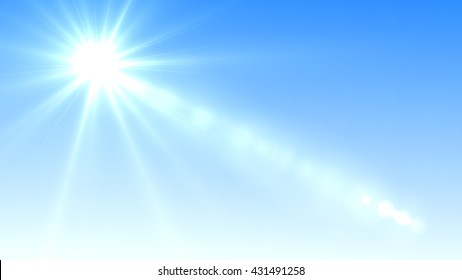 Blue Sky and Sunshine Background  - Shutterstock ID 431491258