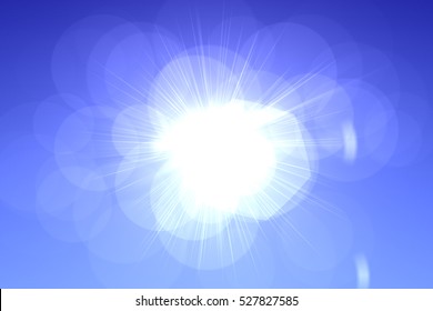 Blue Sky Sunshine Background Stock Illustration 527827585 | Shutterstock