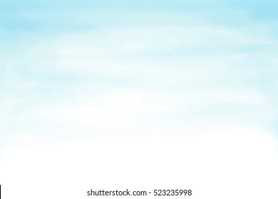 Blue Sky Watercolor Background.