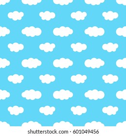 Cute Clouds Pattern Endless Vector Stock Vector (royalty Free) 1197060214