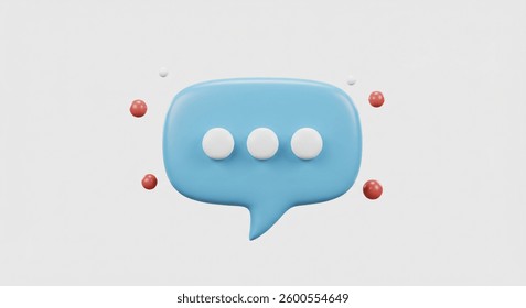 Blue speech bubble with three dots.