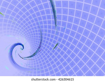 Blue spiral. Computer generated picture.