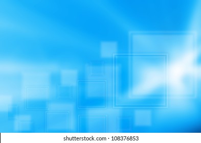 blue with square background.