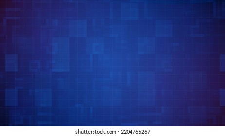 A blue square grid graphic technology background