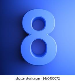 Blue Square Number 8 Icon 3d Stock Illustration 1460453072 | Shutterstock