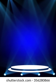 Blue Stage Background Stock Illustration 356280866