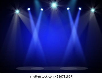 Blue Stage Light Background