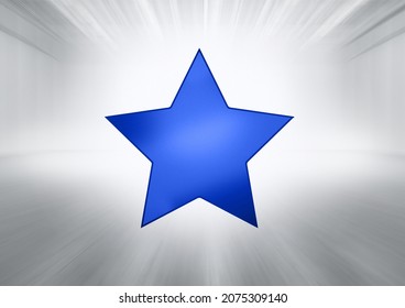 Blue Star Boi Caprichoso Parintins Amazonas Silver Background Motion Blur