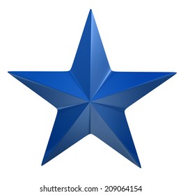 Blue Star Isolated On White Background Stock Illustration 209064154 ...