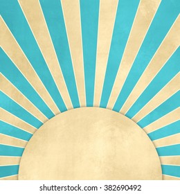 Blue starburst retro with beige circle label - vintage background - Shutterstock ID 382690492