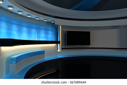 Tv Studio News Studio Perfect Backdrop Stock Illustration 410948167