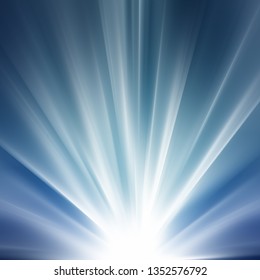 Blue Sun Rays Background