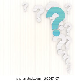 blue  ? symbol 3d graphic with undissolved question background with pictogram
