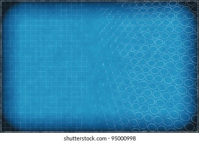 Blue table background with copyspace