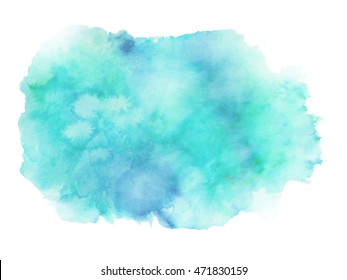 Blue Teal Green Watercolor Background Graphic