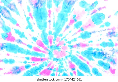 Blue Tie Dye Artwork Image. Panorama Ink Washes Drib Banner. Tie Dye Brush Textures. Messy Tie Dyed Background. Intuitive Shibori  Texture Art. Blue Ikat Ornamental Dyes