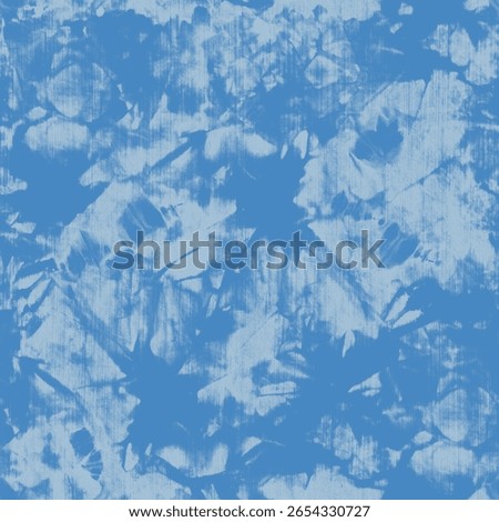 Blue tie dye pattern creates an abstract and artistic background