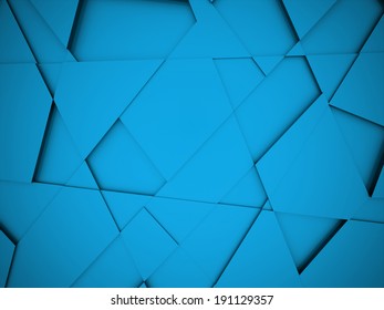 Blue triangle background rendered