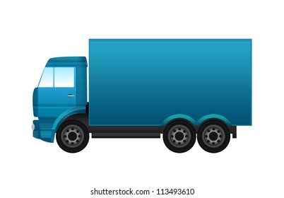 199 Cartoon blue semi truck Images, Stock Photos & Vectors | Shutterstock