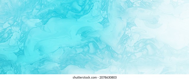 Blue Turquoise Marble Resin Art Background. Inkscape