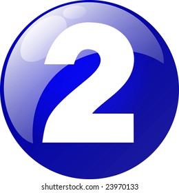 blue two (2) button
