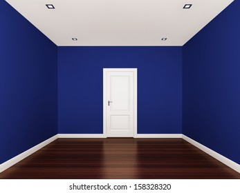 Empty Room Blue Stock Vector (Royalty Free) 443556301 | Shutterstock